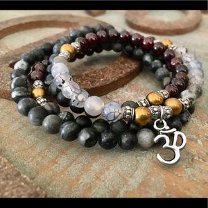 Courage Gemstone wrap bracelet or necklace